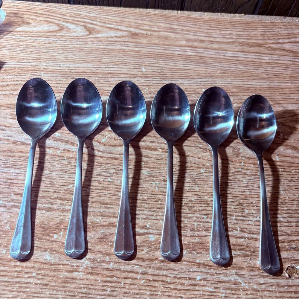 6 Teaspoons Oxford Hall Sagamore Japan Stainless Flatware Satin Steel